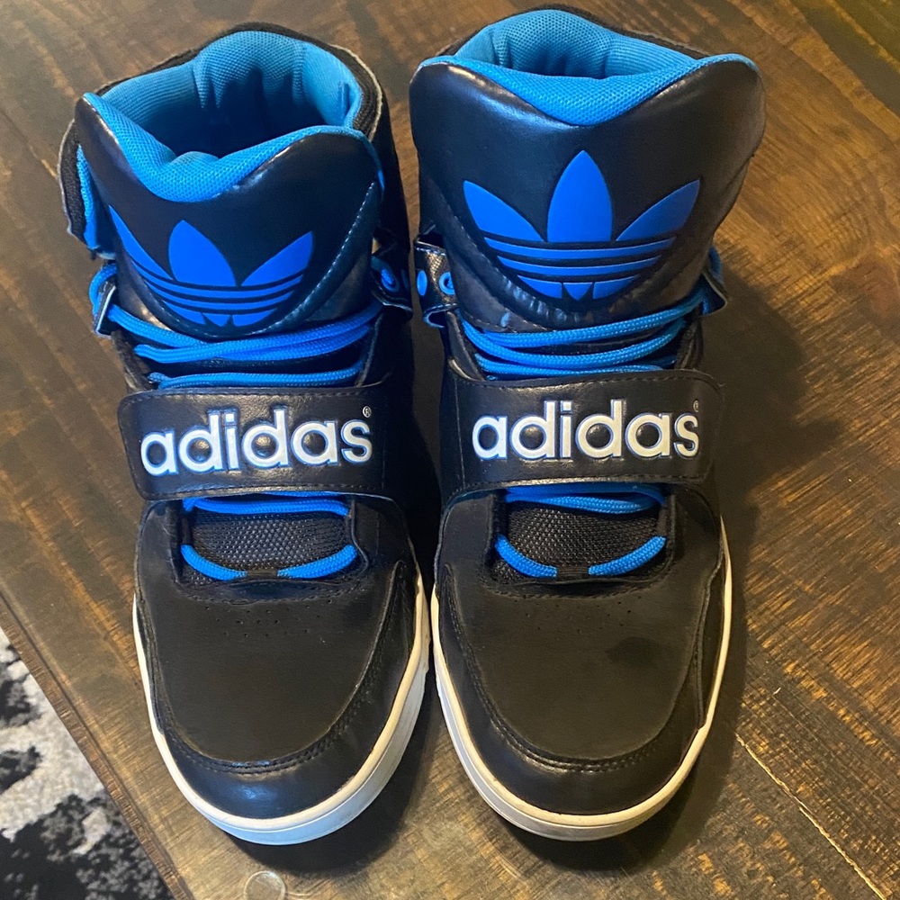 Adidas Kids Sneakers - Black with Blue Accents